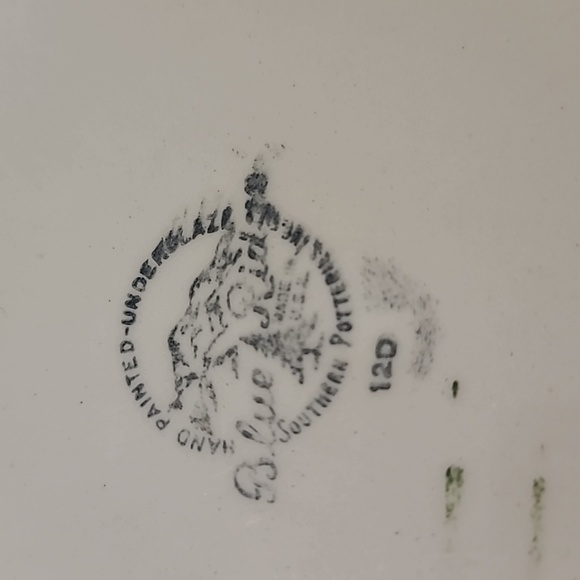 Blue Ridge Southern Potteries Hand painted flower plate - Picture 6 of 7